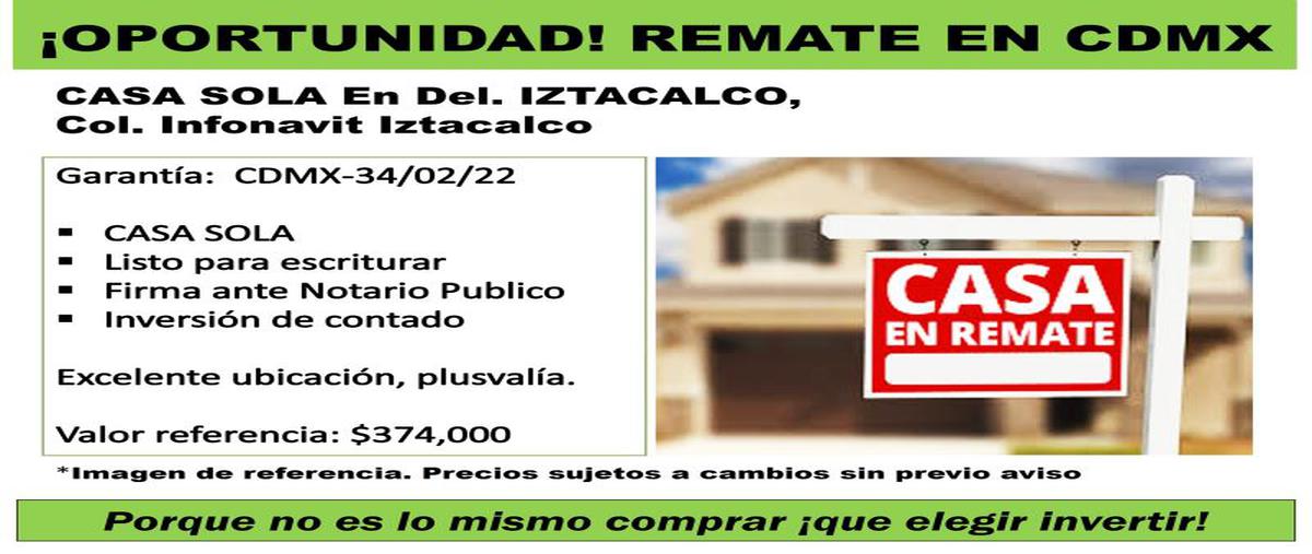 Casa en INFONAVIT Iztacalco, DF / CDMX en Venta ... 