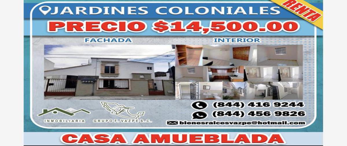 Casa en Jardines Coloniales, Coahuila en Renta I... 