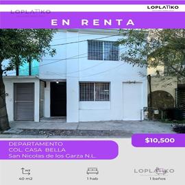 Foto de departamento en renta en  , casa bella, san nicolás de los garza, nuevo león, 0 No. 01