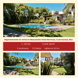 Foto de departamento en renta en  , el mascareño, cuernavaca, morelos, 30659669 No. 01