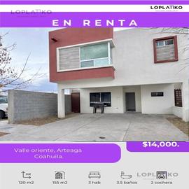 Foto de casa en renta en  , fraccionamiento las casas, arteaga, coahuila de zaragoza, 0 No. 01