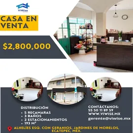 Foto de casa en venta en granios 001, jardines de morelos sección flores, ecatepec de morelos, méxico, 0 No. 01