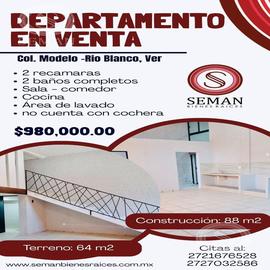 Foto de departamento en venta en  , modelo, río blanco, veracruz de ignacio de la llave, 30192521 No. 01