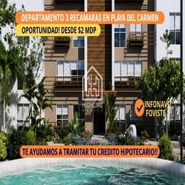 Foto de departamento en venta en  , playa del carmen, solidaridad, quintana roo, 30375680 No. 01