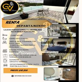 Foto de departamento en renta en  , región 504, benito juárez, quintana roo, 0 No. 01