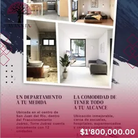 Foto de departamento en venta en sin nombre sin número, benito juárez, san juan del río, querétaro, 0 No. 01