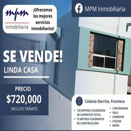 Valor estimado de casas, venta, La Sierrita, Frontera, Coahuila