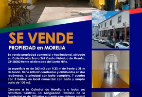 Foto de casa en venta en Centro Histórico, Morelia, Michoacán de Ocampo, 25240003,  no 01