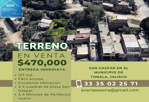 Foto de inmueble en Margarita #s/n, Col. San Gaspar C.P. 45408, Tonalá
