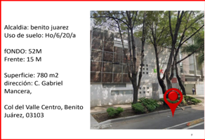 Foto de inmueble en Calle Gabriel Mancera  #0, Col. Del Valle Norte C.P. 03103, Benito Juárez