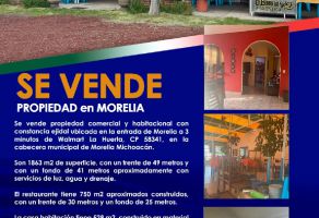 Foto de terreno comercial en venta en Morelos, Morelia, Michoacán de Ocampo, 25242737,  no 01