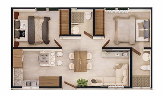 Foto de departamento en venta en vilanova , rancho santa mónica, aguascalientes, aguascalientes, 0 No. 01