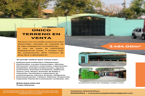 Foto de inmueble en calzada de la viga, Col. Transito C.P. 06820, Cuauhtémoc