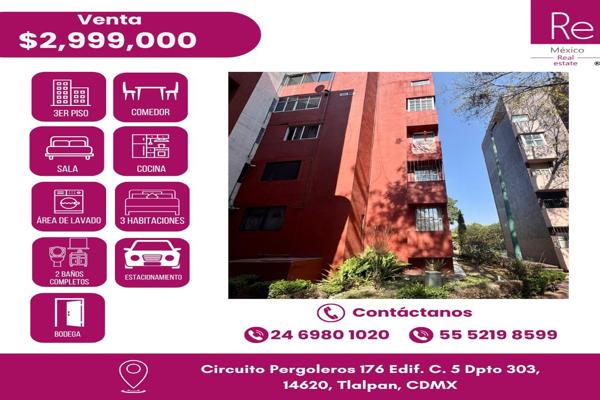 Foto de inmueble en Circuito Pergoleros #176Int. 303, Col. ISSFAM C.P. 14620, Tlalpan