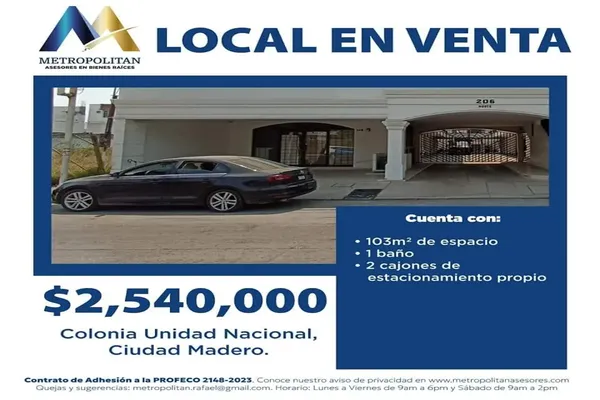 Foto de inmueble en  , Col. Ampliación Unidad Nacional C.P. 89510, Ciudad Madero