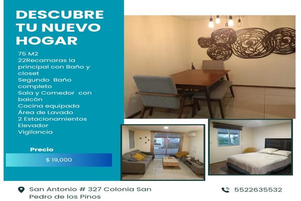 Foto de inmueble en Avenida San Antonio #327Int. 5, Col. San Pedro de los Pinos C.P. 03800, Benito Juárez