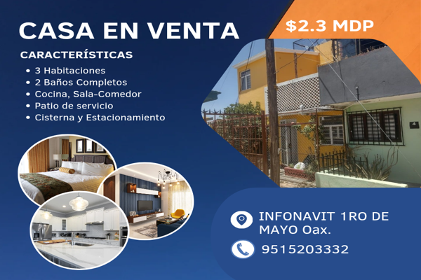Foto de inmueble en Calle Central 12 #12, Col. 4a Etapa Infonavit 1ro de Mayo C.P. 68027, Oaxaca de Juárez