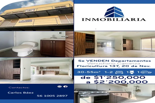 Foto de inmueble en Floricultura #137, Col. 20 de Noviembre C.P. 15300, Venustiano Carranza