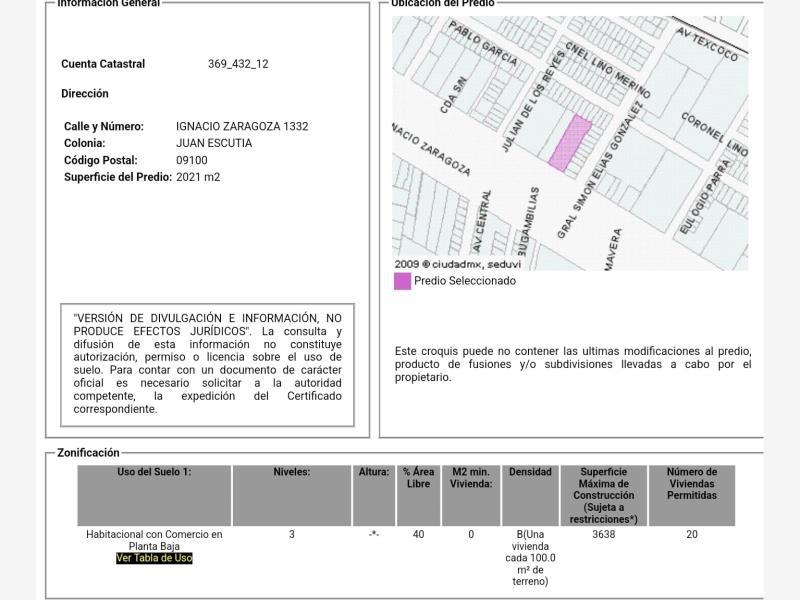 Foto de terreno habitacional en venta en calzada ignacio zaragoza 1332, juan escutia, iztapalapa, df / cdmx, 25340283 No. 01