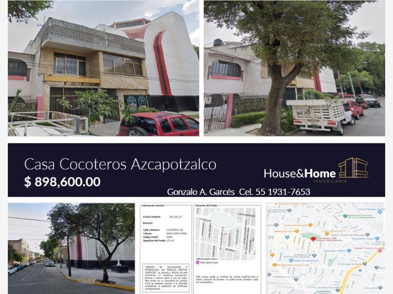 Foto de casa en venta en cocoteros 158, nueva santa maria, azcapotzalco, df / cdmx, 22867691 No. 01