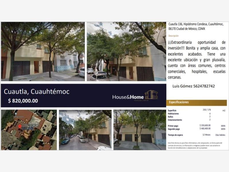 Foto de casa en venta en cuautla 136, hipódromo condesa, cuauhtémoc, df / cdmx, 25040804 No. 01