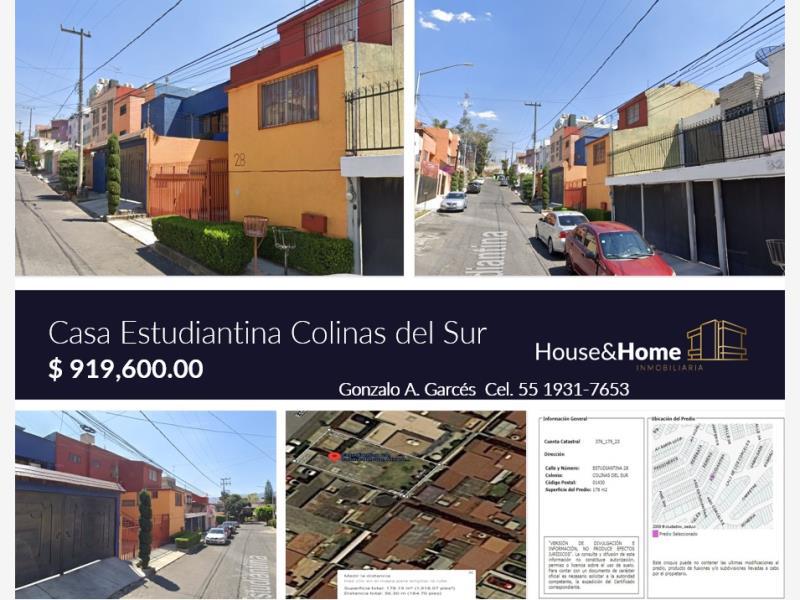 Foto de casa en venta en estudiantina 28, colina del sur, álvaro obregón, df / cdmx, 22755981 No. 01