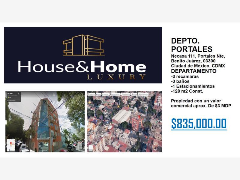 Foto de departamento en venta en necaxa 111, portales sur, benito juárez, df / cdmx, 25070714 No. 01