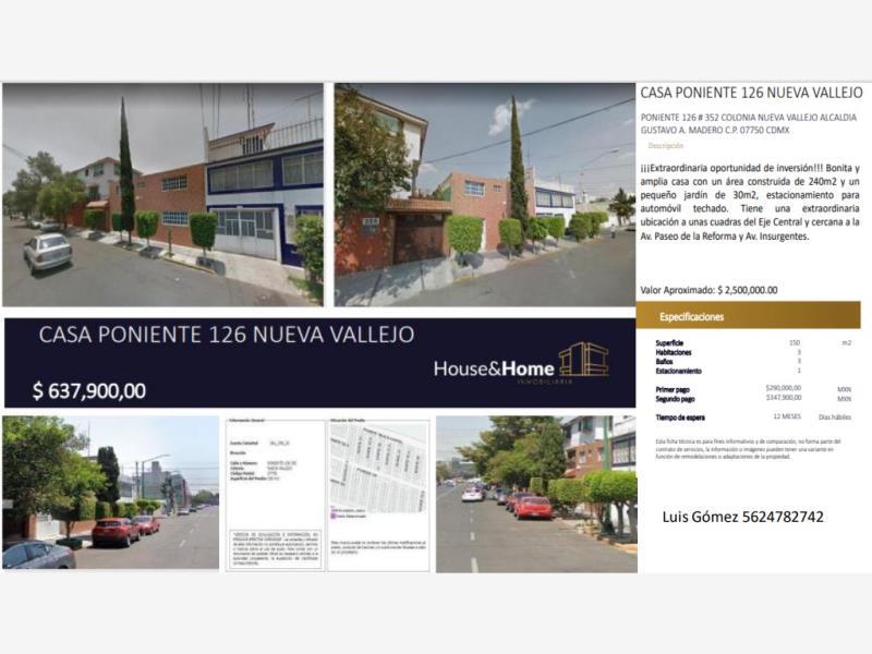 Foto de casa en venta en poniente 126 352, nueva vallejo, gustavo a. madero, df / cdmx, 25044482 No. 01