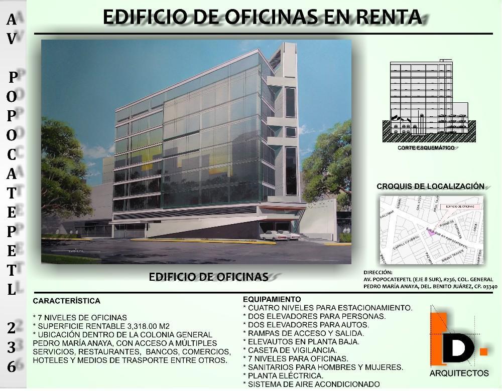 Foto de edificio en renta en popocatépetl 236, general pedro maria anaya, benito juárez, df / cdmx, 7251330 No. 01