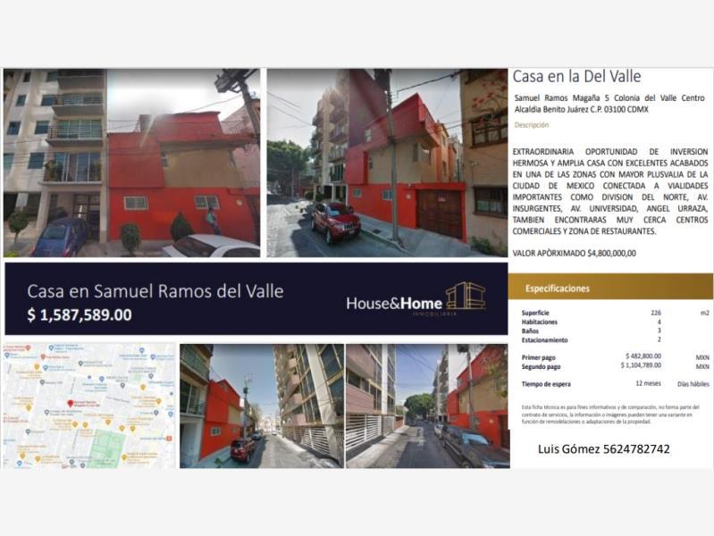 Foto de casa en venta en samuel ramos magaña 5, del valle centro, benito juárez, df / cdmx, 25071258 No. 01