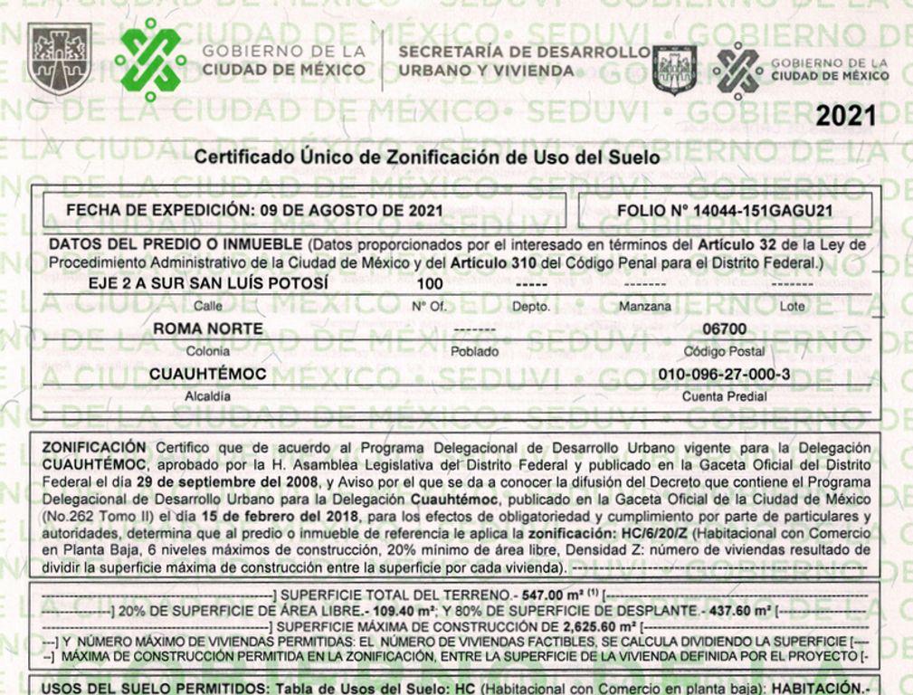 Foto de terreno habitacional en venta en san luis potosi 100, roma norte, cuauhtémoc, df / cdmx, 24780509 No. 03