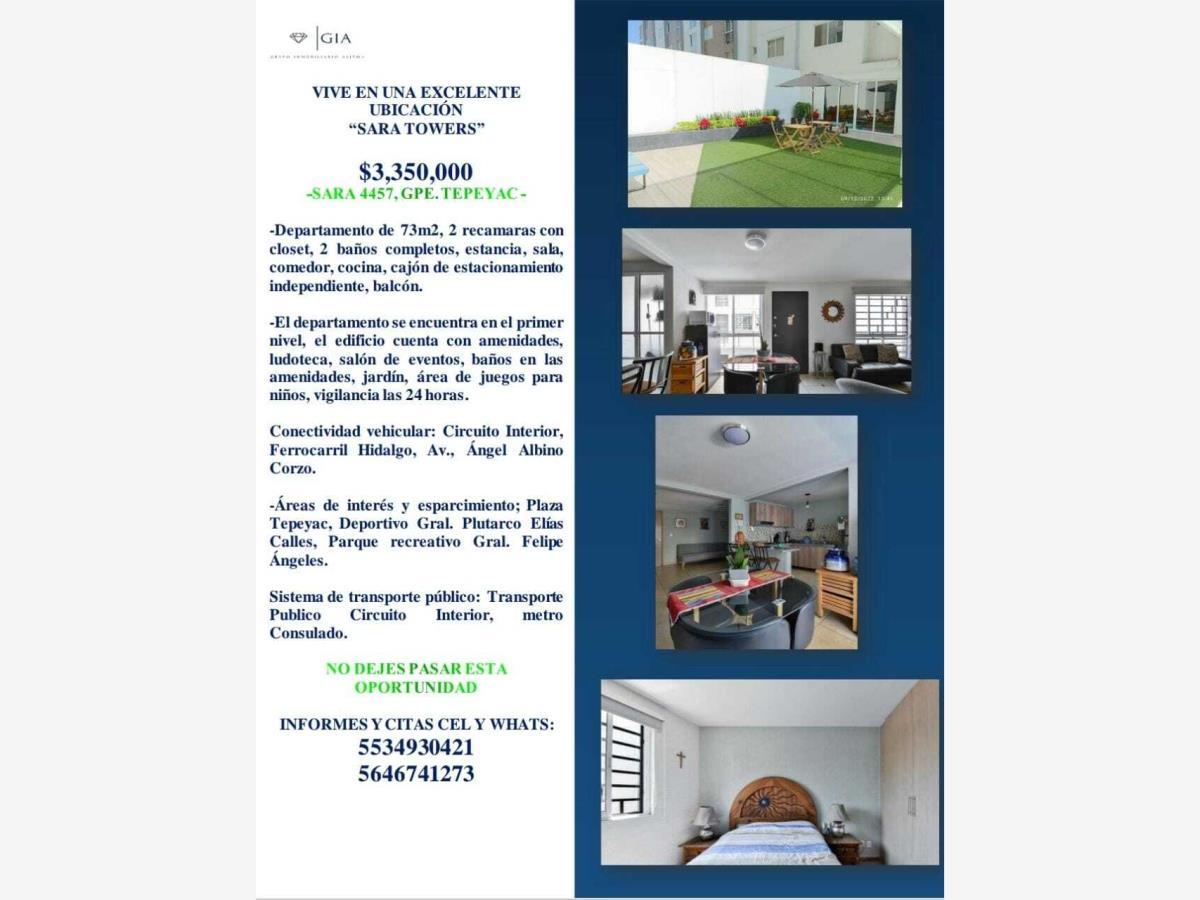 Foto de departamento en venta en sara 4457, guadalupe tepeyac, gustavo a. madero, df / cdmx, 0 No. 01