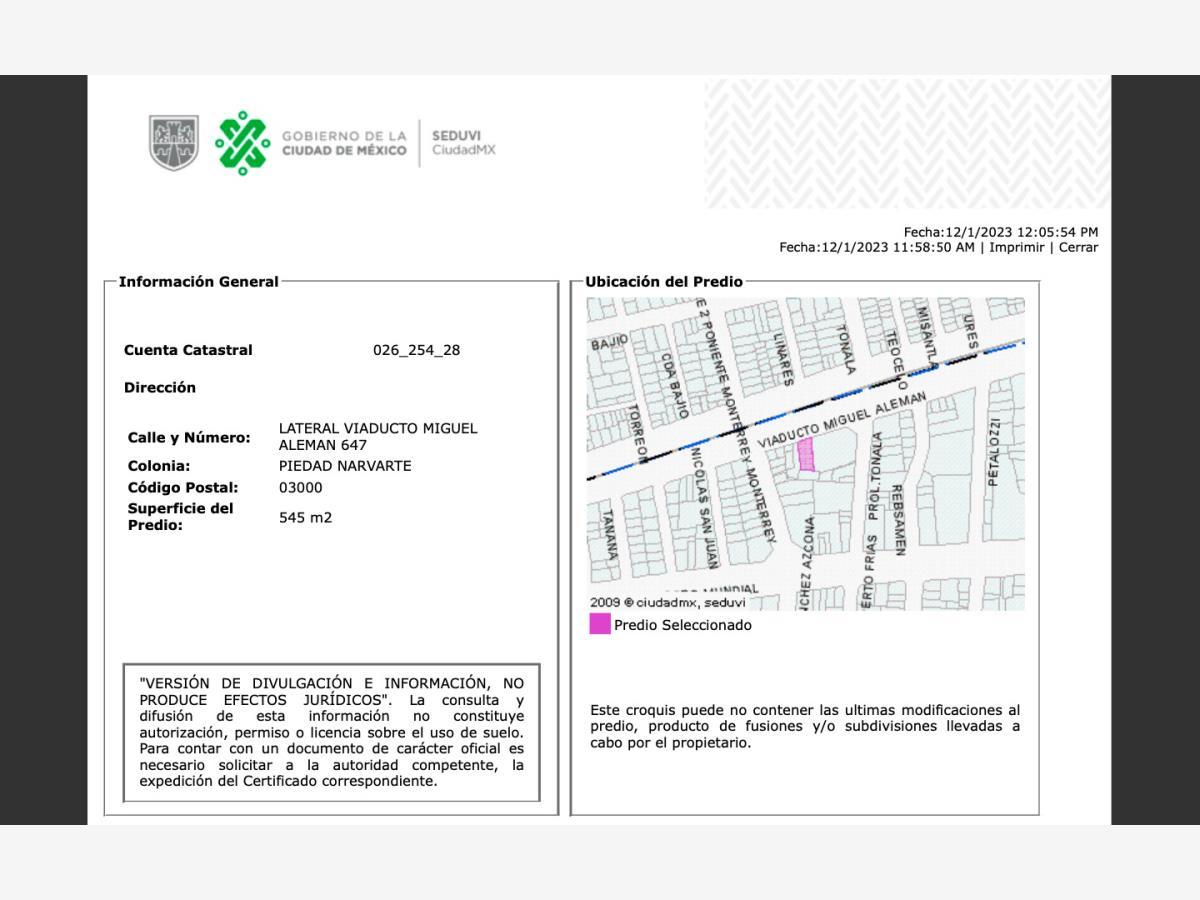 Foto de terreno habitacional en venta en viaducto miguel aleman 647, piedad narvarte, benito juárez, df / cdmx, 26006675 No. 04
