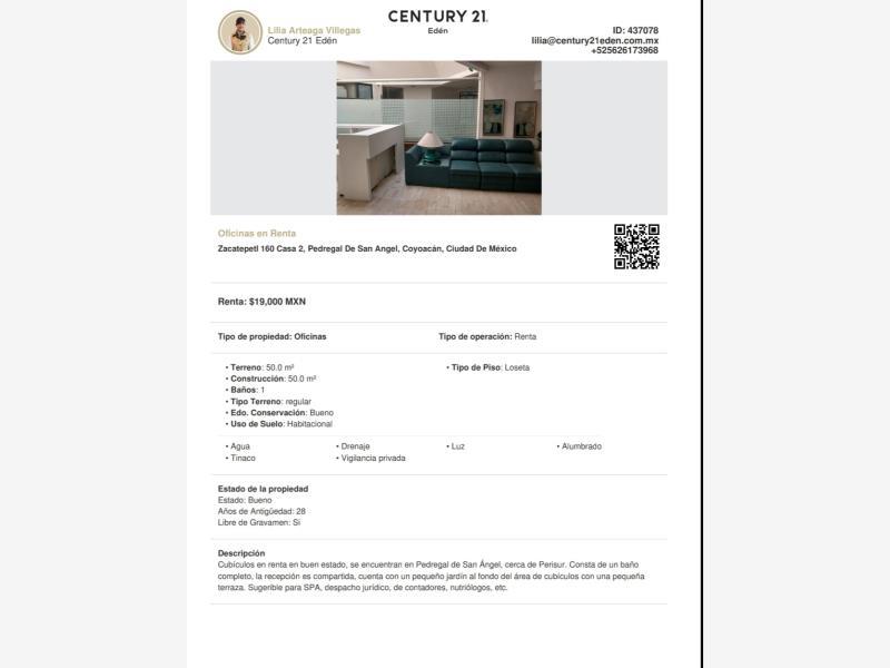 Foto de casa en renta en zacatepetl 160, insurgentes cuicuilco, coyoacán, df / cdmx, 24674758 No. 01